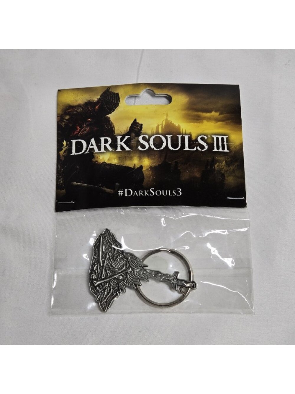 Dark Souls 3 III Metal Keychain Bonfire & Sword Collectible Bonus Promo Sealed